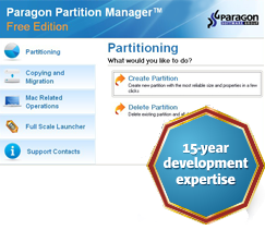 Paragon Partition Manager Free Edition (32-bit) screenshot